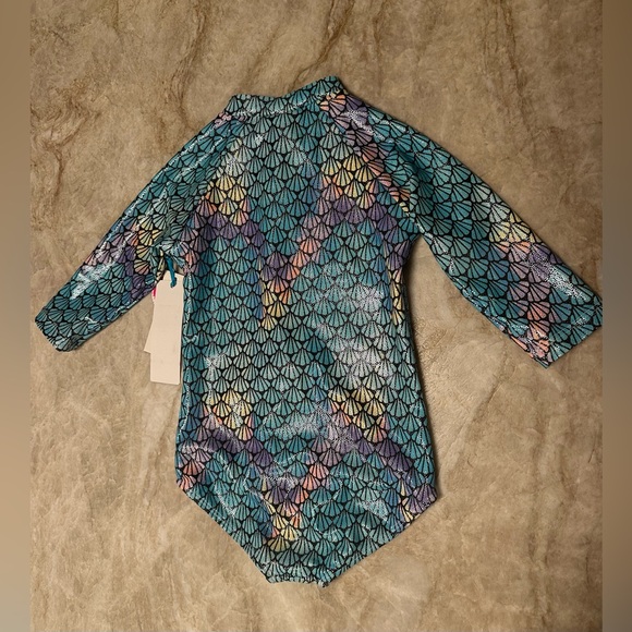 Limited Too Blue and Purple Kids Swim Rashguard - Picture 2 of 3